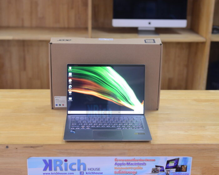 Acer Swift SF514-56T-56M4_Mist Green/Intel Core i5-1240P (Intel EVO)/RAM 16 GB /SSD 512 GB/14 นิ้ว WQXGA 2.5K IPS (Touch Screen)/ Acer Warranty 09-01-2027/ Full Box