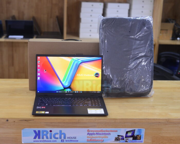 ASUS Vivo book Go 15 M1504FA-L1536WS /AMD Ryzen 5 7520U/ Ram 16GB/ SSD512 GB / Asus Warranty 11-05-2026/ Black / Full Box + กระเป๋า