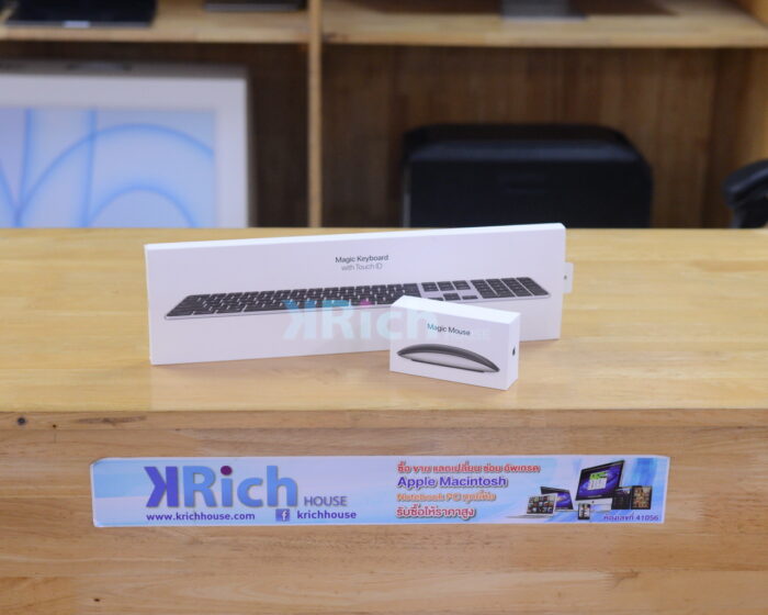 Magic Keyboard Black with Touch ID and Numeric Full Box Warranty 19-07-2025 + Magic Mouse 2 Black Full Box Warranty 19-07-2025