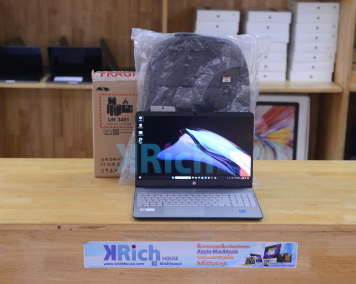 HP 15S-FQ5189TU (SPRUCE BLUE) Intel I3-1215U 6-Core 1.20GHz Ram 8GB SSD 256GB ( 15.6-inch IPS Full HD ) Full Box + Bag HP Warranty 29-01-2026