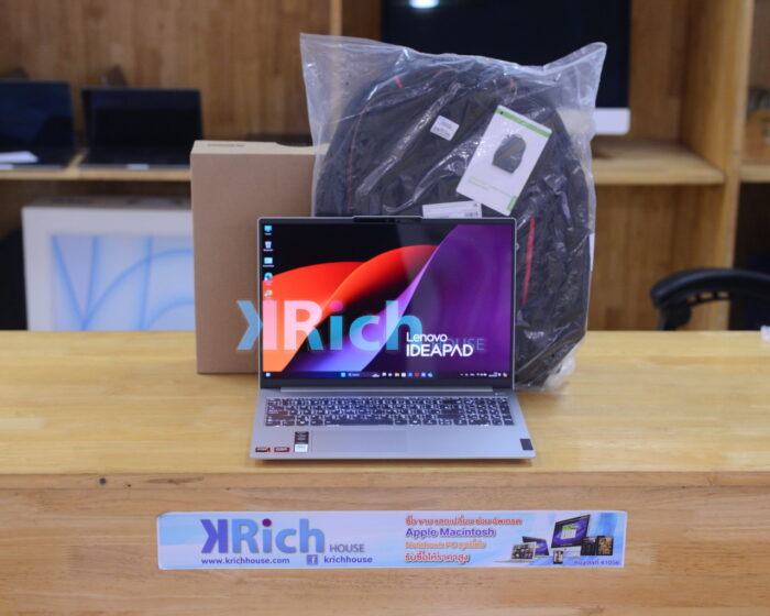 Lenovo IdeaPad Slim 5 16AHP9-83DD001ATA AMD Ryzen 7-8845HS 8-Core 3.80GHz Ram 16GB SSD 512GB VGA Radeon 780M ( 16-inch OLED 2K Refresh Rate 120Hz. ) Full Box + Bag Lenovo Warranty OnSite 06-08-2027
