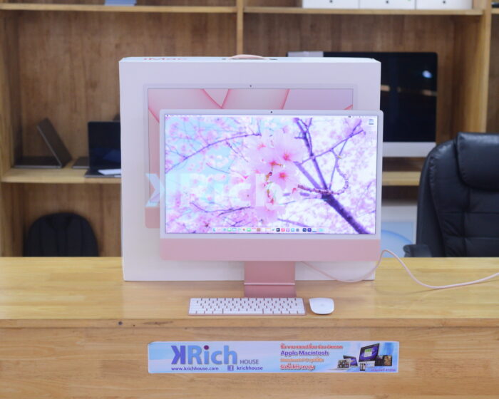 iMac Retina 4.5K 24-inch 2021 Apple M1 8-Core GPU 8-Core RAM 8GB SSD 512GB ( Pink ) Full Box