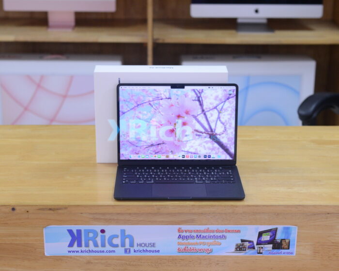 MacBook Air Liquid Retina 13-inch 2022 Apple M2 8-Core GPU 8-Core RAM 8GB SSD 256GB ( Midnight ) Full Box Apple Warranty 01-05-2025