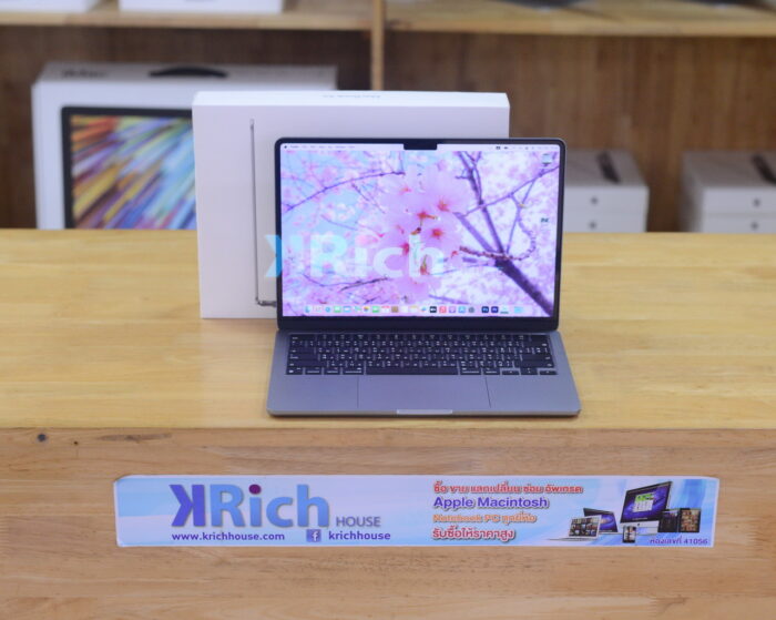 MacBook Air Liquid Retina 13-inch 2022 ( CTO ) Apple M2 8-Core GPU 8-Core RAM 16GB SSD 512GB ( Space Grey ) Full Box Apple Care+ Warranty 31-10-2025