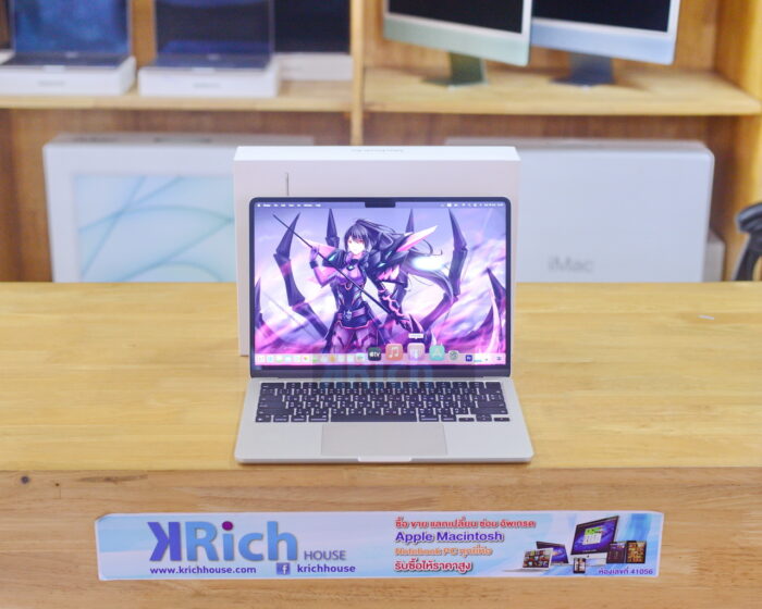 MacBook Air Liquid Retina 13-inch 2024 Apple M3 8-Core GPU 8-Core RAM 8GB SSD 256GB ( Starlight ) Full Box Apple Warranty 20-07-2025