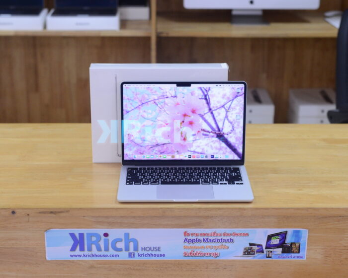 MacBook Air Liquid Retina 13-inch 2022 Apple M2 8-Core GPU 8-Core RAM 8GB SSD 256GB ( Silver ) Full Box
