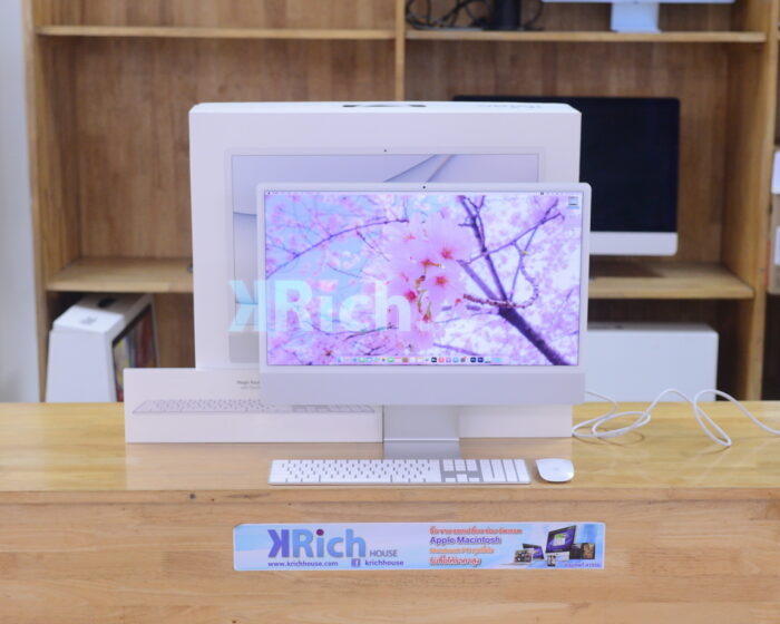 iMac Retina 4.5K 24-inch 2021 ( CTO ) Apple M1 8-Core GPU 8-Core RAM 16GB SSD 512GB ( Silver ) Full Box