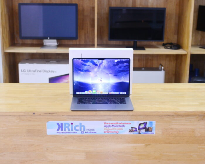 MacBook Air Liquid Retina 15-inch 2023 Apple M2 8-Core GPU 10-Core RAM 8GB SSD 512GB (Space Gray) Full Box Warranty Apple Care Plus 02-10-2026