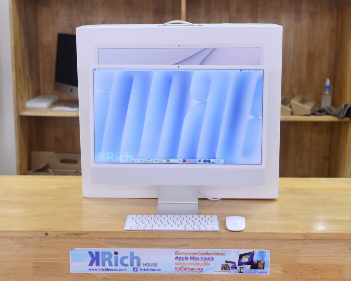 iMac Retina 4.5K 24-inch 2021 Apple M1 8-Core GPU 7-Core RAM 8GB SSD 256GB ( Silver ) Full Box