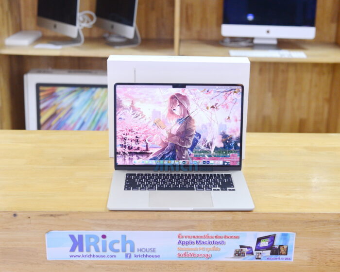 MacBook Air Liquid Retina 15-inch 2024 Apple M3 8-Core GPU 10-Core RAM 16GB SSD 256GB ( Starlight  ) Full Box Apple Warranty 01-02-2026