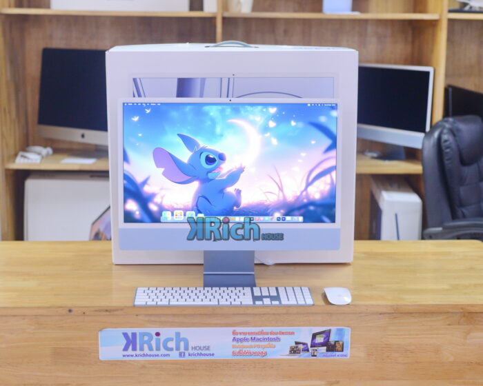 iMac Retina 4.5K 24-inch 2023 ( CTO ) Apple M3 8-Core GPU 10-Core RAM 16GB SSD 512GB ( Blue ) ( USB 4-Ports ) Full Box