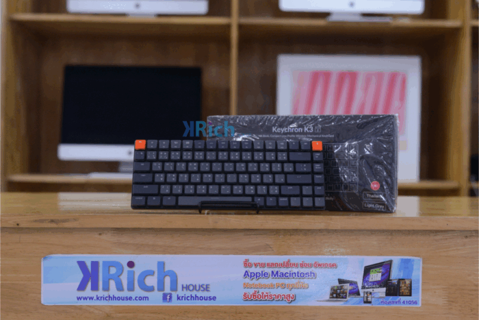 Keychron K3 D V2 Ultra-Slim Wireless Mechanical Light Grey for mac Windows