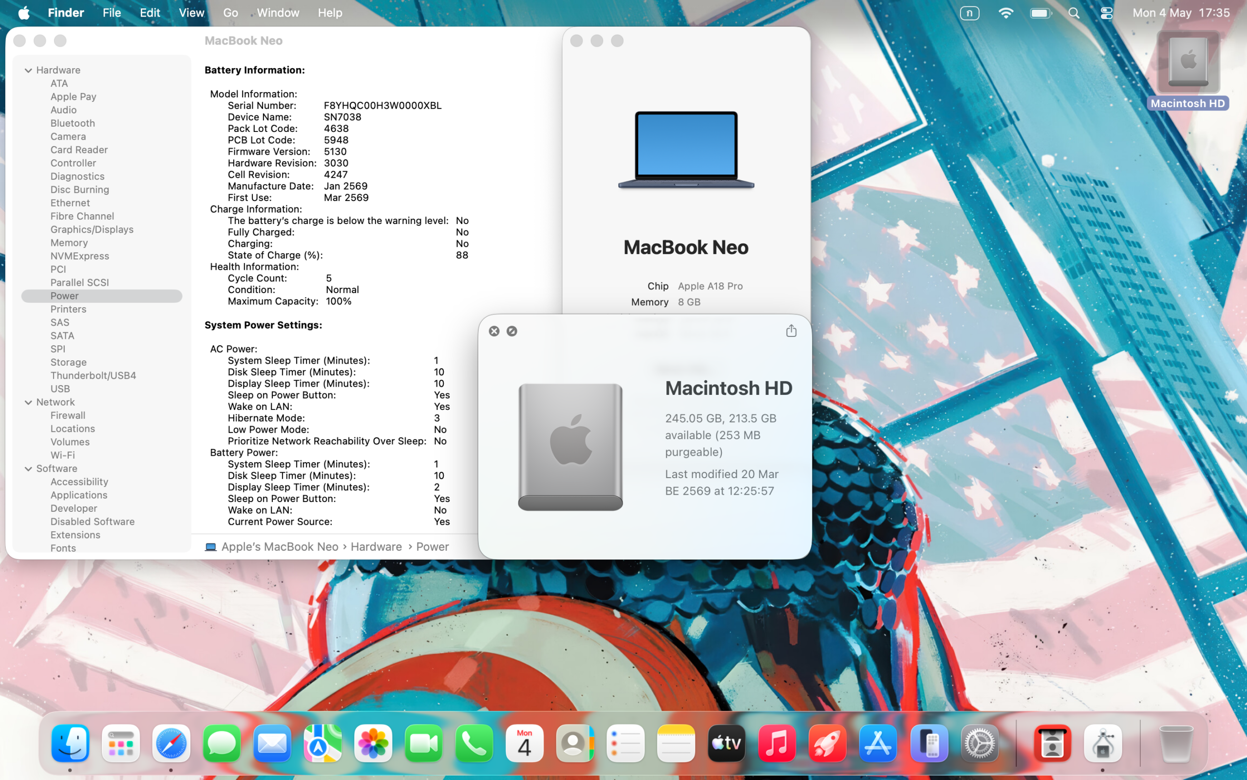 MacBook Neo 13-inch 2026 A18 Pro 6-CPU 5-GPU RAM 8GB SSD 256GB ( Indigo ) Full Box/Apple Warranty 26-03-2570 - Image 7