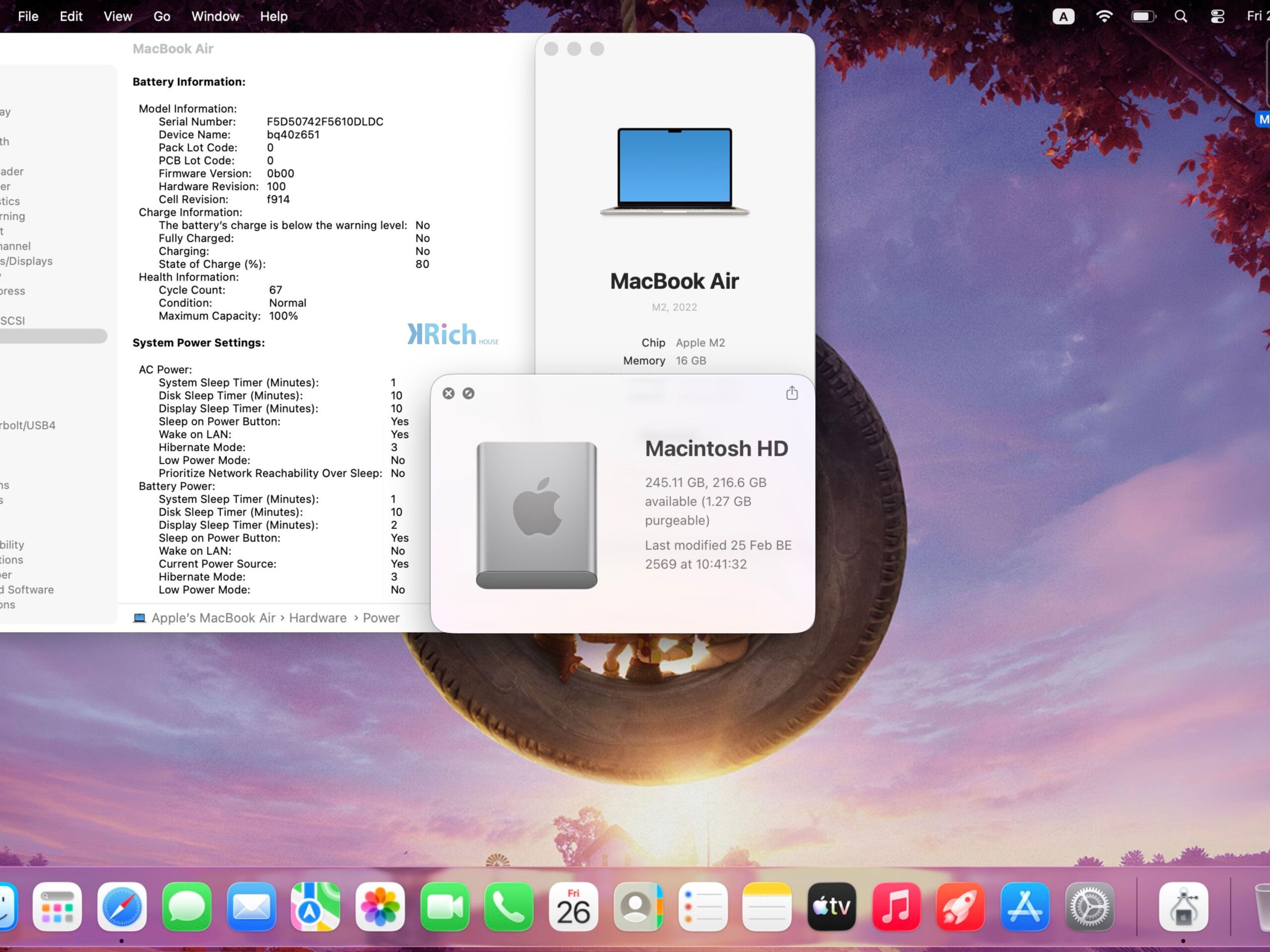 MacBook Air Liquid Retina 13-inch 2022 (CTO) Apple M2 8-Core GPU 8-Core RAM 16GB SSD 256GB (Starlight) Full Box Apple Warranty 1 YEAR - Image 5