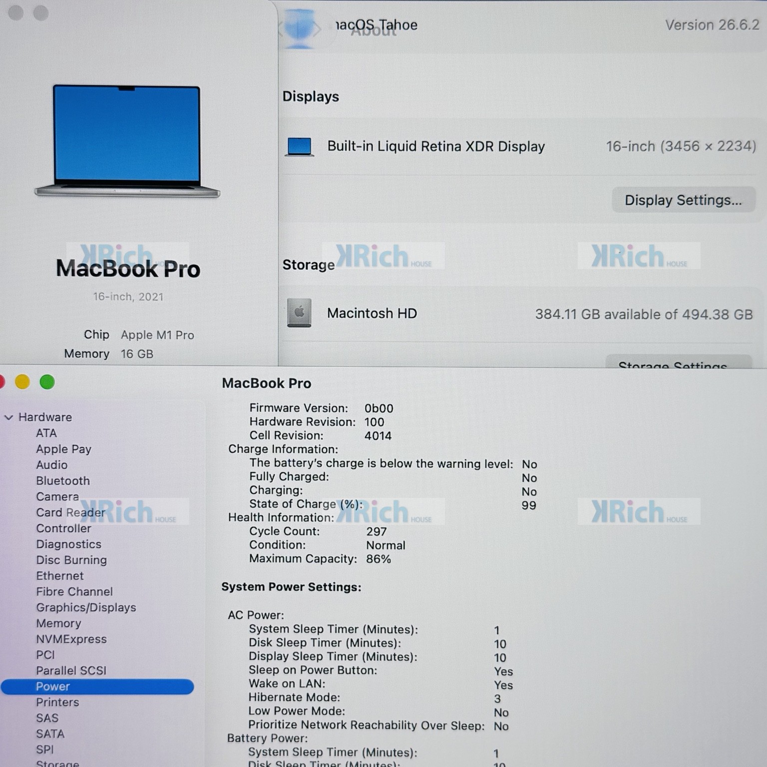 MacBook Pro 16-inch 2021 M1 Pro CPU 10-Core / GPU 16-Core 16GB RAM 512GB SSD Used 1-Month Warranty - Image 9