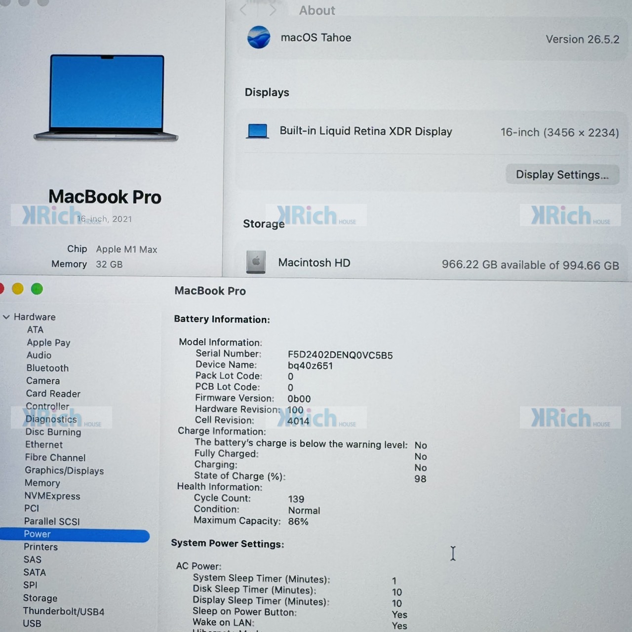 Apple MacBook Pro 16-inch (2021) M1 Max 10-Core CPU 24-Core GPU 32GB 1TB Used 1-Month Warranty - Image 2
