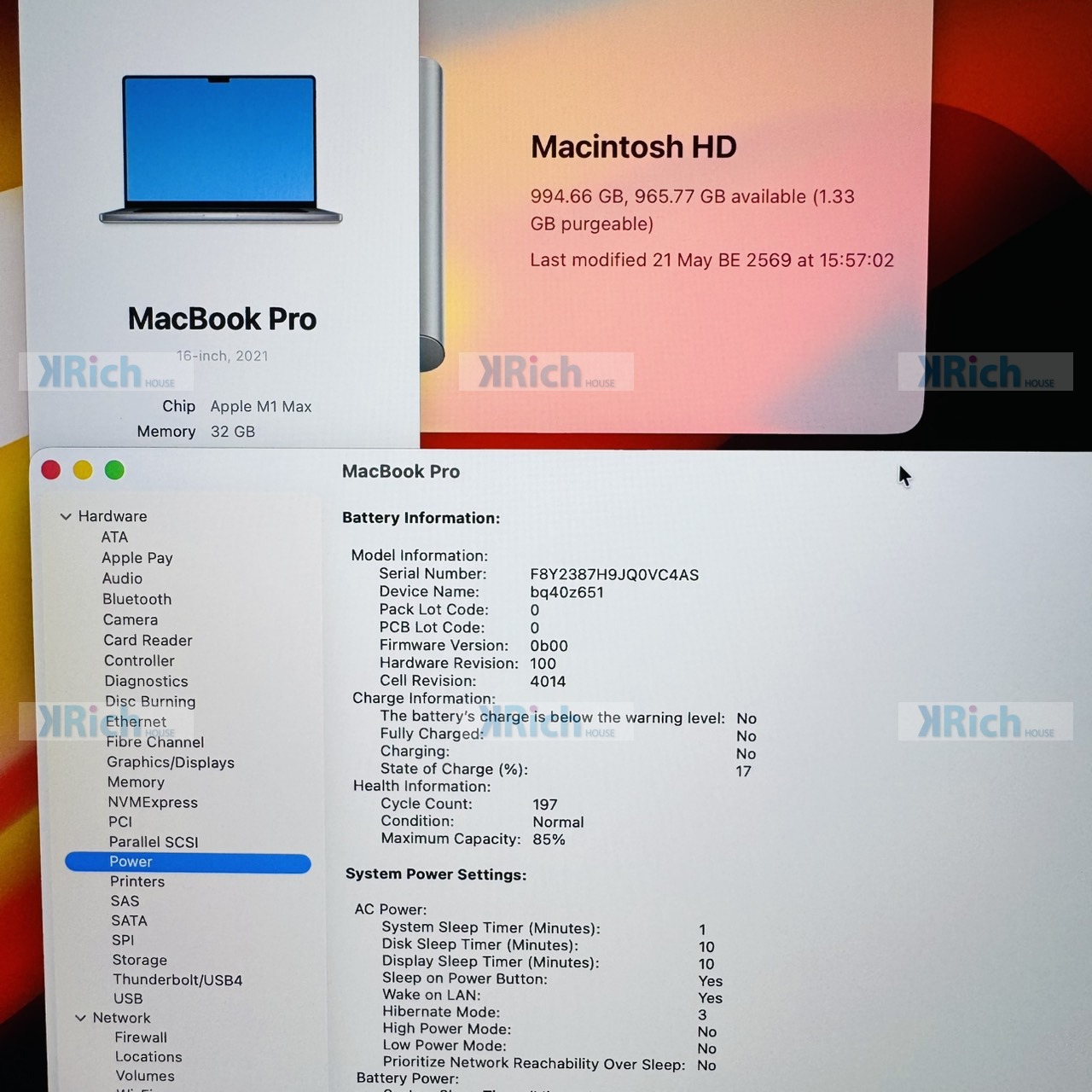 Apple MacBook Pro 16-inch (2021) M1 Max 10-Core CPU 24-Core GPU 32GB 1TB Space Gray Used 1-Month Warranty - Image 2