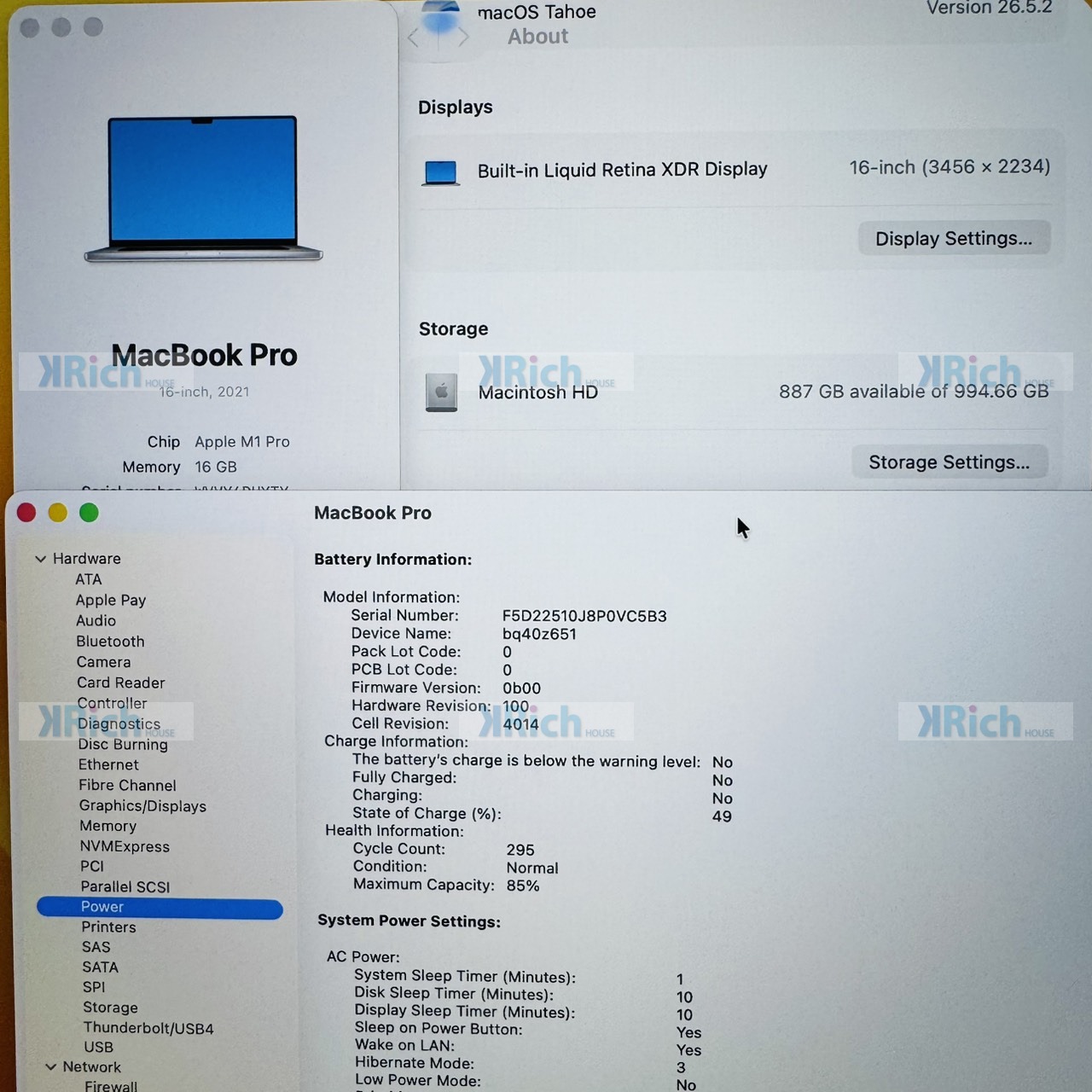 Apple MacBook Pro 16-inch (2021) M1 Pro 10-Core CPU 16-Core GPU 16GB 1TB Used 1-Month Warranty - Image 2