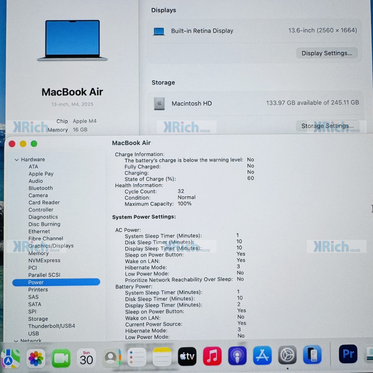 Apple MacBook Air (13-inch, M4, 2025) 10-Core CPU 8-Core GPU 16GB 256GB Used 1-Month Warranty - Image 2