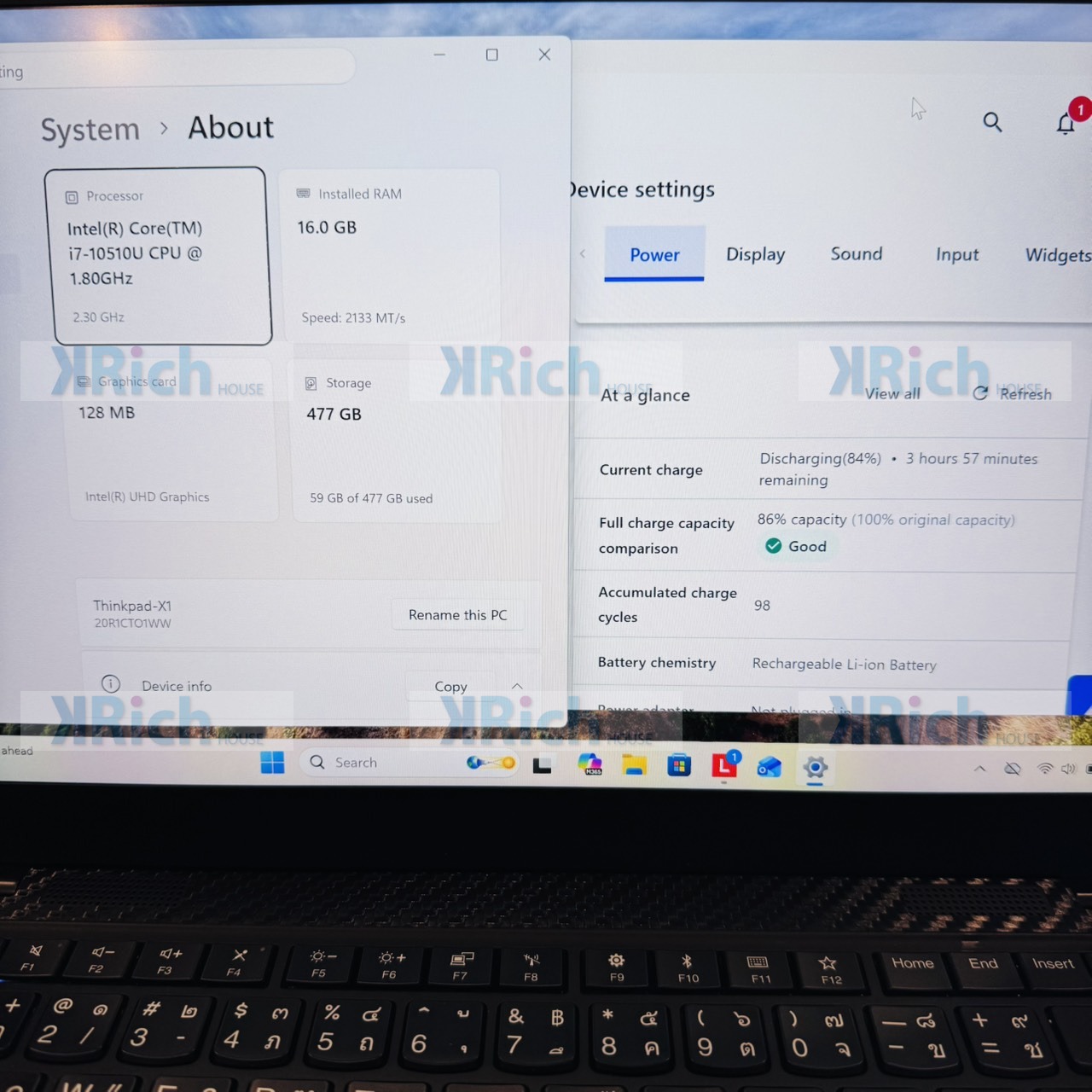 Lenovo ThinkPad X1 Carbon 7th Gen (2019) Intel Core i7-10510U 4-Core Intel UHD Graphics 16GB 512GB Used 1-Month Warranty - Image 6