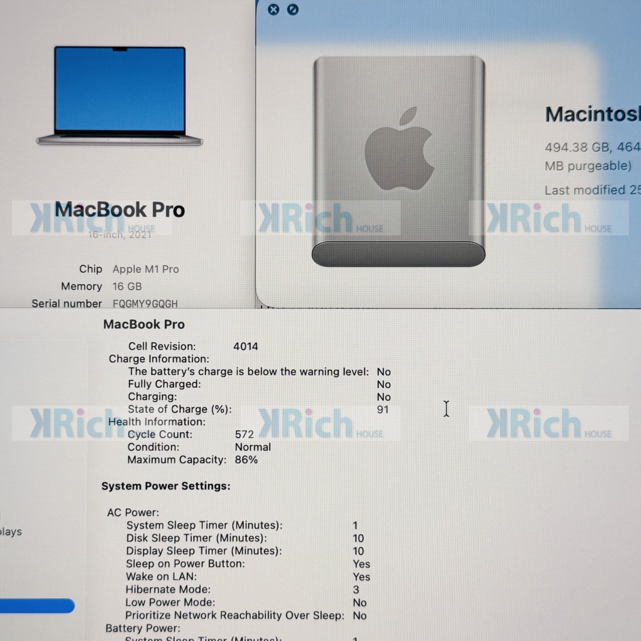 Apple MacBook Pro 16-inch (2021) Apple M1 Pro 10-Core CPU 16-Core GPU 16GB 512GB Used 1-Month Warranty - Image 9