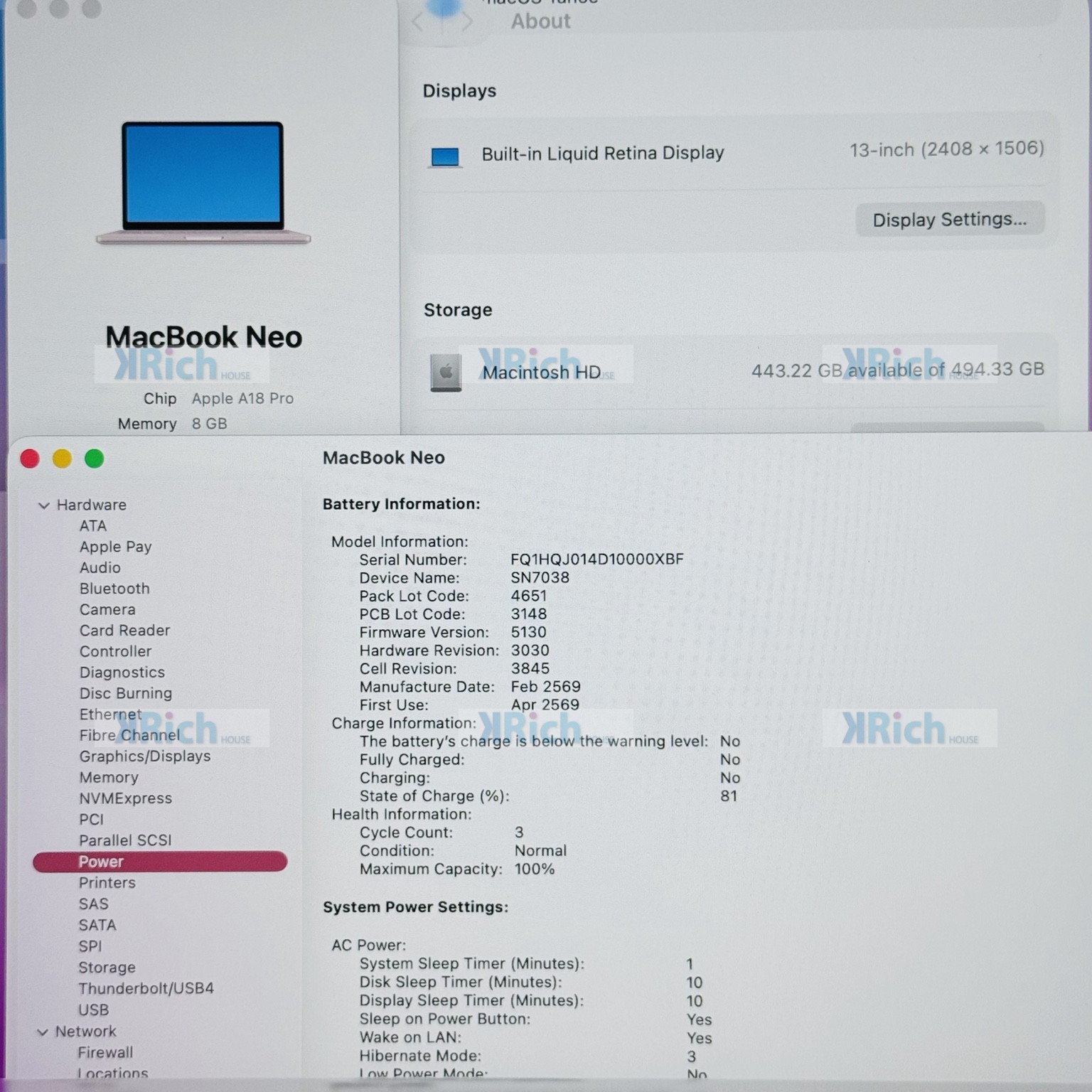 MacBook Neo 13-inch A18 Pro CPU 6-Core GPU 5-Core RAM 8GB SSD 512GB Blush (2026) Used Like New Warranty Until 8 April 2027 - Image 6