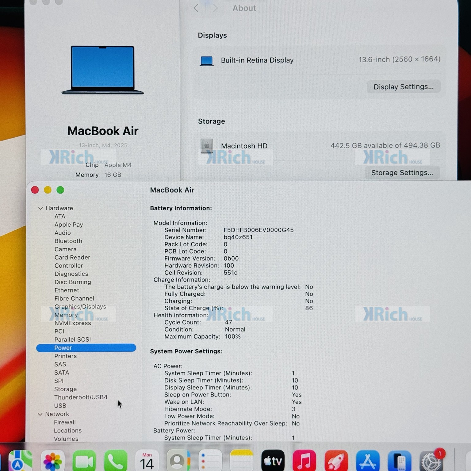 MacBook Air 13-inch M4 CPU 10-Core / GPU 10-Core RAM 16GB SSD 512GB Midnight (2025) Used Excellent Warranty 1 Month - Image 4