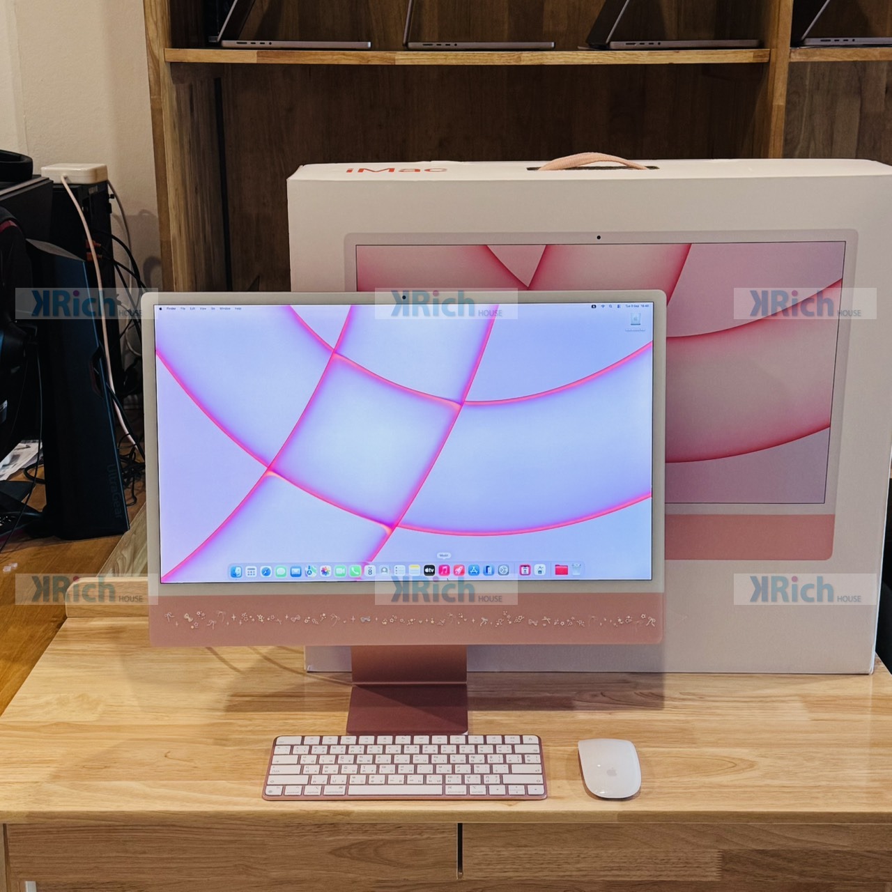 Apple iMac (24-inch, M1, 2021) iMac (24-inch, M1, 2021) Apple M1 8-Core CPU 7-Core GPU 8GB 256GB Pink Used 1-Month Warranty