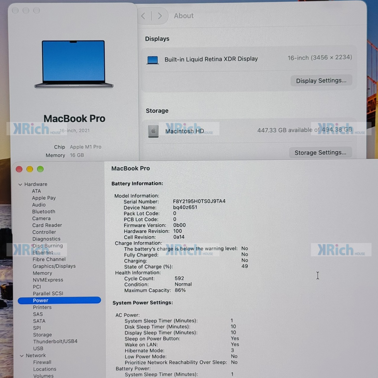 Apple MacBook Pro 16-inch (2021) MacBook Pro 16-inch (2021) M1 Pro 10-Core CPU 16-Core GPU 16GB 512GB Used 1-Month Warranty - Image 3