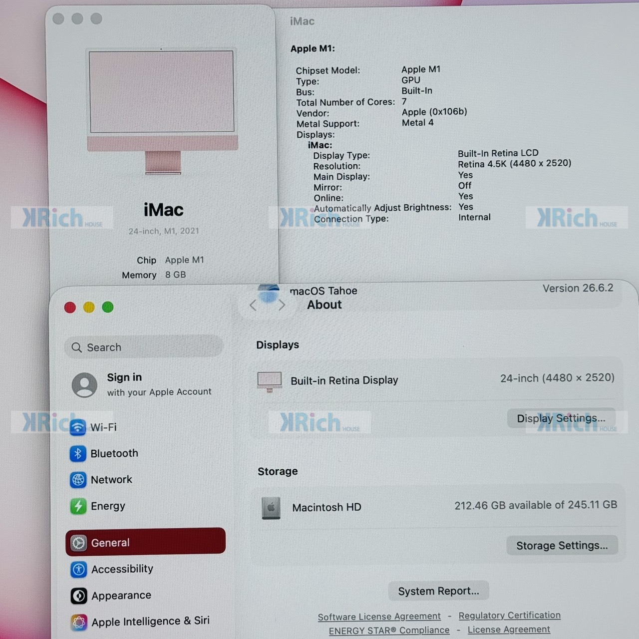 Apple iMac (24-inch, M1, 2021) iMac (24-inch, M1, 2021) Apple M1 8-Core CPU 7-Core GPU 8GB 256GB Pink Used 1-Month Warranty - Image 6
