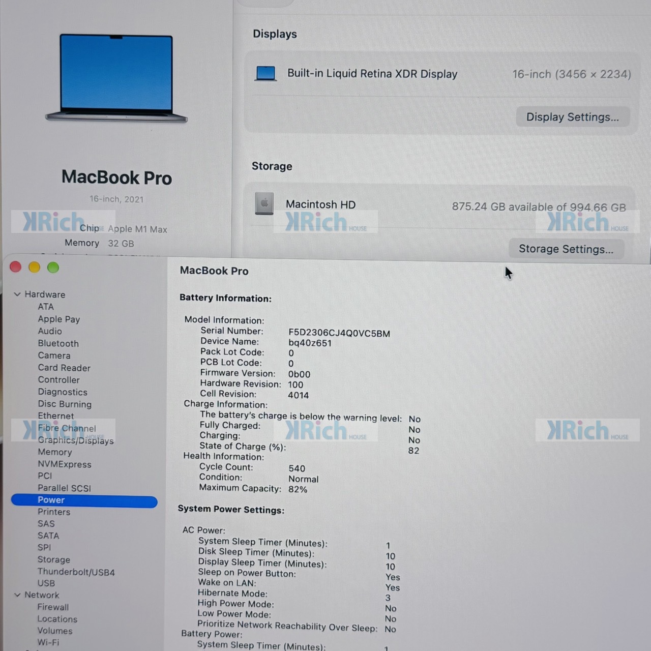 Apple MacBook Pro 16-inch MacBook Pro 16-inch (2021) M1 Max 10-Core CPU 24-Core GPU 32GB 1TB Space Gray Used, 1-Month Warranty - Image 7