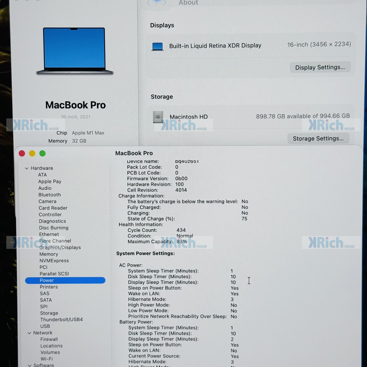 Apple MacBook Pro 16-inch MacBook Pro 16-inch (2021) M1 Max 10-Core CPU 24-Core GPU 32GB 1TB Used 1-Month Warranty - Image 8