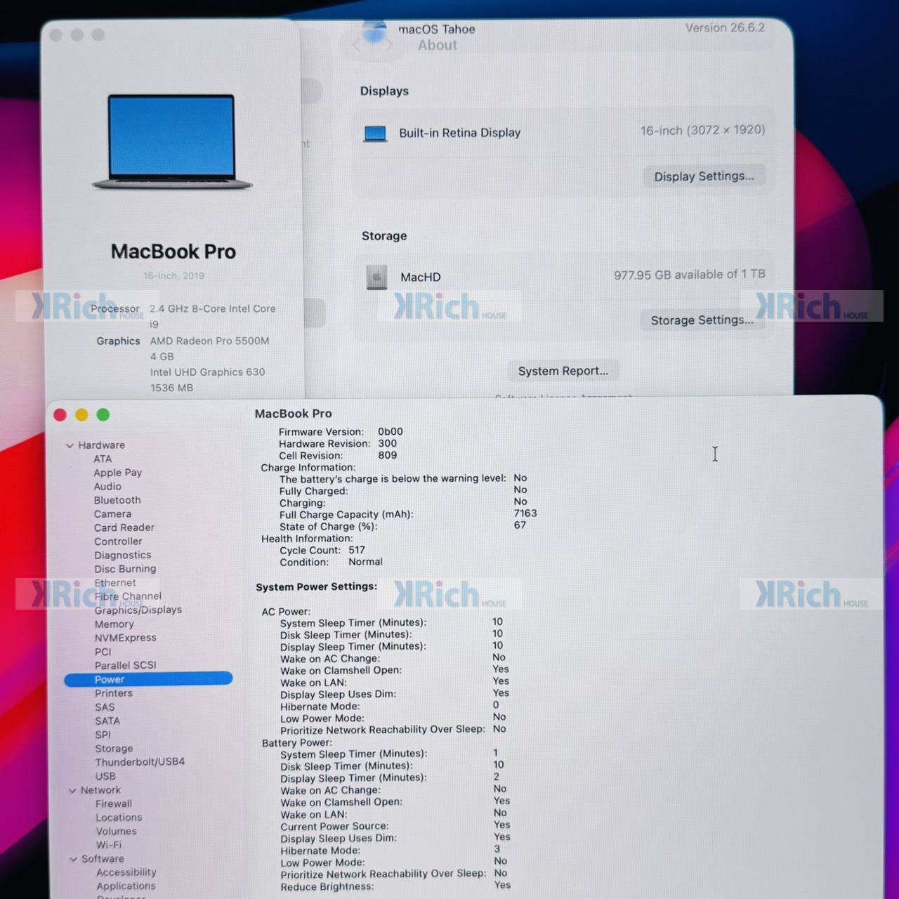 Apple MacBook Pro 16-inch MacBook Pro 16-inch (2019) 2.4GHz 8-Core Intel Core i9 32GB 1TB Used 1-Month Warranty - Image 8