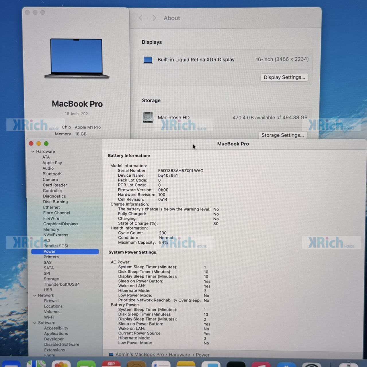 Apple MacBook Pro 16-inch (2021) MacBook Pro 16-inch (2021) M1 Pro 10-Core CPU 16-Core GPU 16GB 512GB Space Gray Used 1-Month Warranty - Image 10