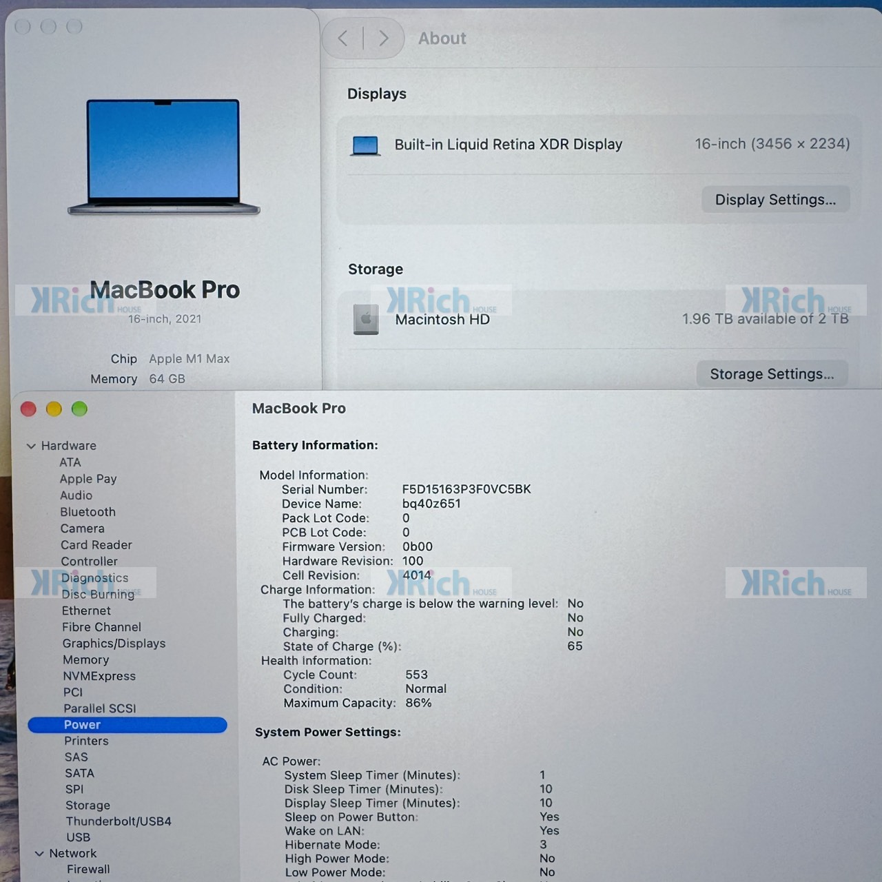 Apple MacBook Pro 16-inch (2021) M1 Max 10-Core CPU 32-Core GPU 64GB 2TB Space Gray Pre-Owned 1-Month Warranty - Image 2