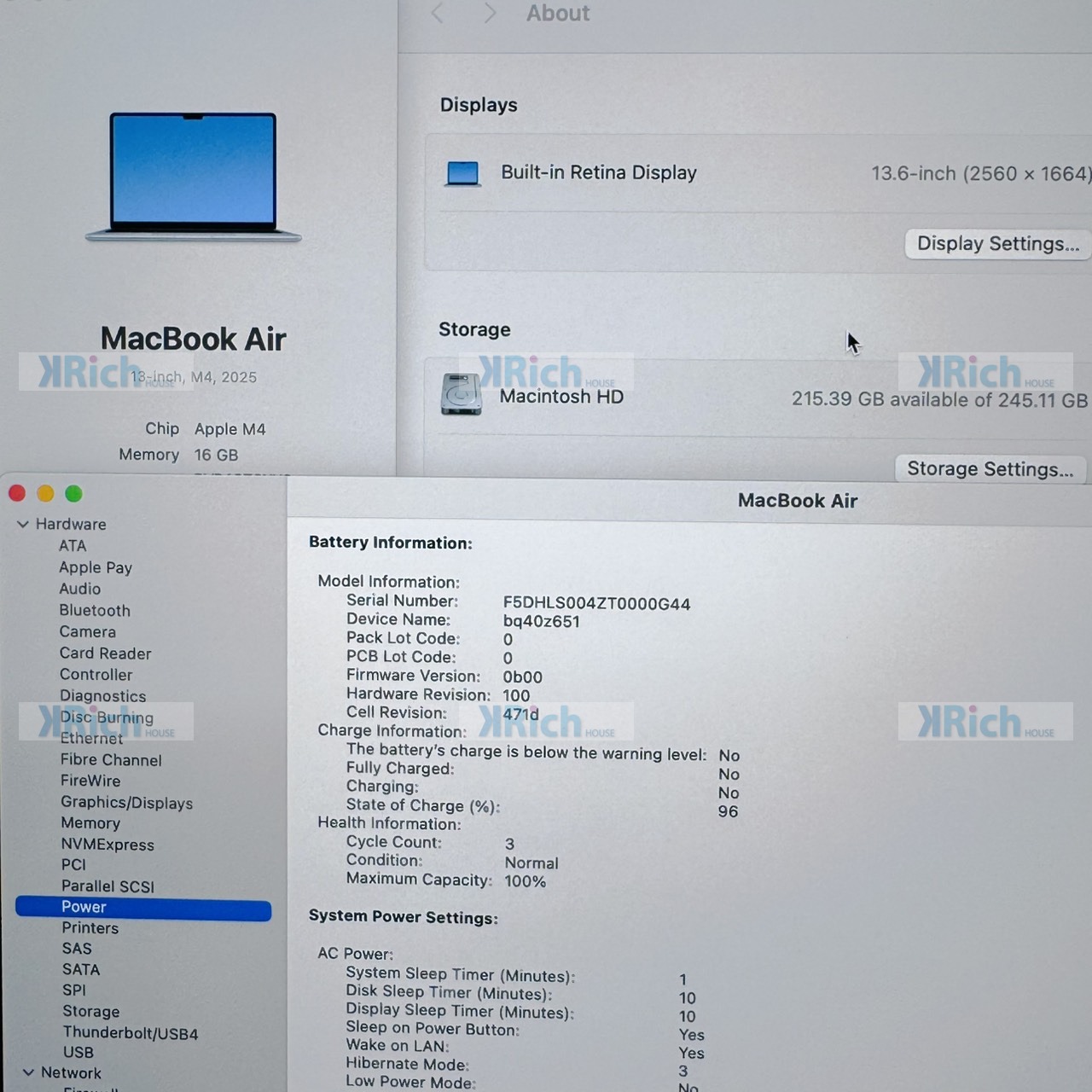 Apple MacBook Air 13-inch (2025) M4 10-Core CPU 8-Core GPU 16GB 256GB Sky Blue Used Warranty until 27 Jan 2027 - Image 5