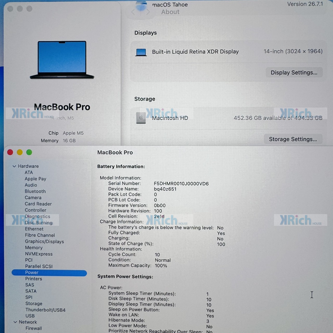 MacBook Pro 14-inch (M5) 2025 M5 10-Core CPU 10-Core GPU 16GB 512GB Like New Used Warranty 5-09-2027 - Image 6