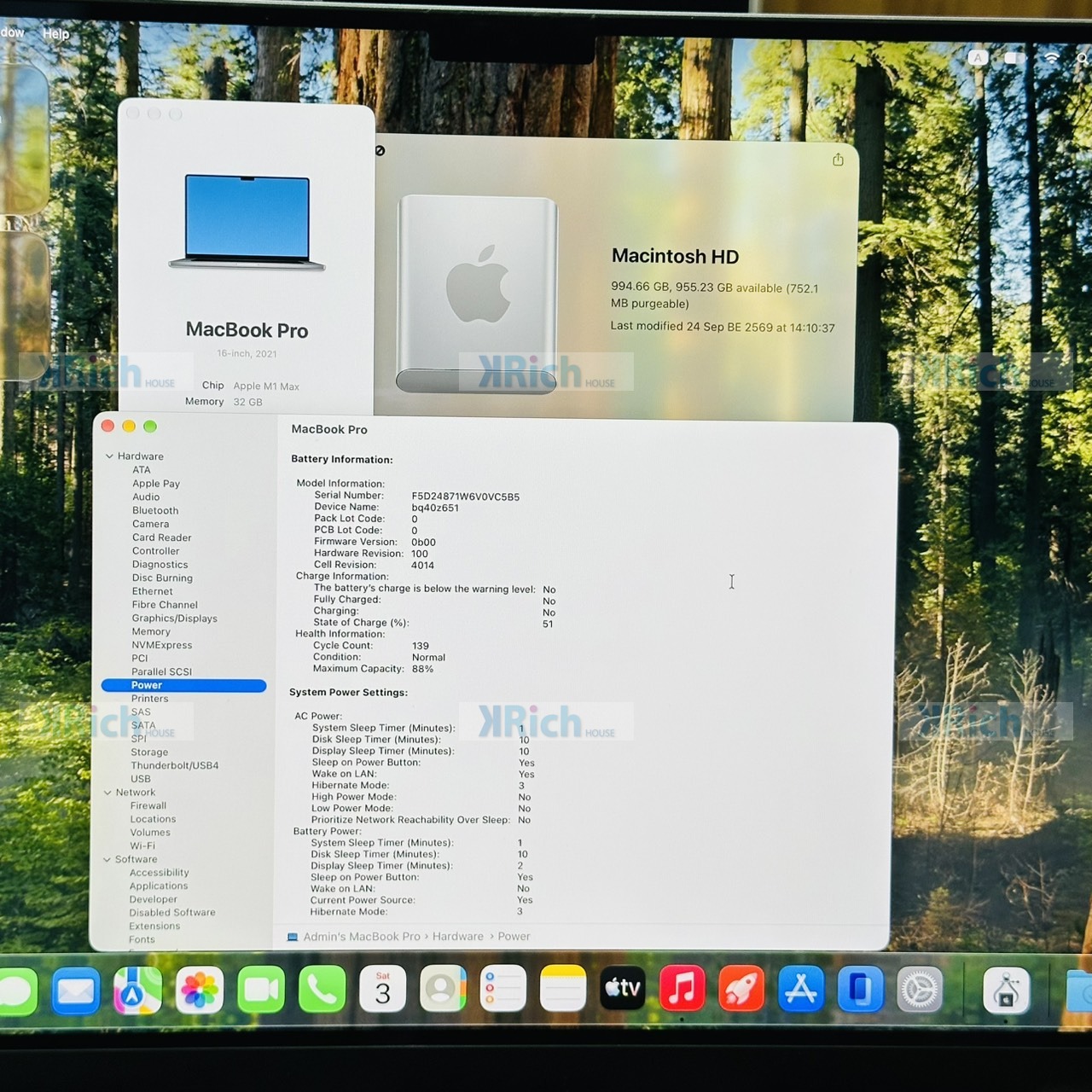 Apple MacBook Pro 16-inch (2021) M1 Max 10-Core CPU 24-Core GPU 32GB 1TB Used 1-Month Store Warranty - Image 7