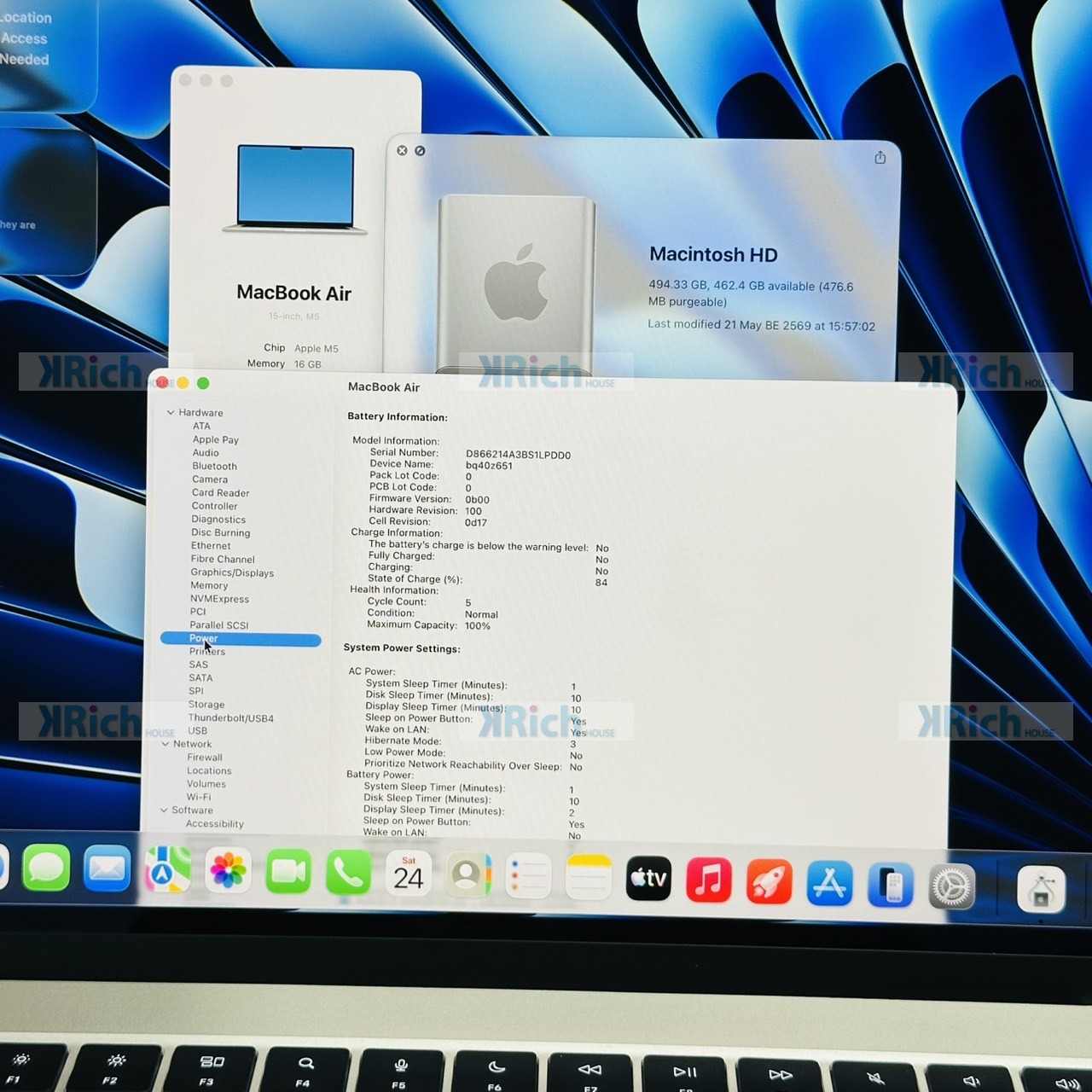 MacBook Air 15-inch (M5) 2026, 10-Core CPU, 10-Core GPU, 16GB, 512GB SSD, Used, Warranty until 25 Aug 2027 - Image 8