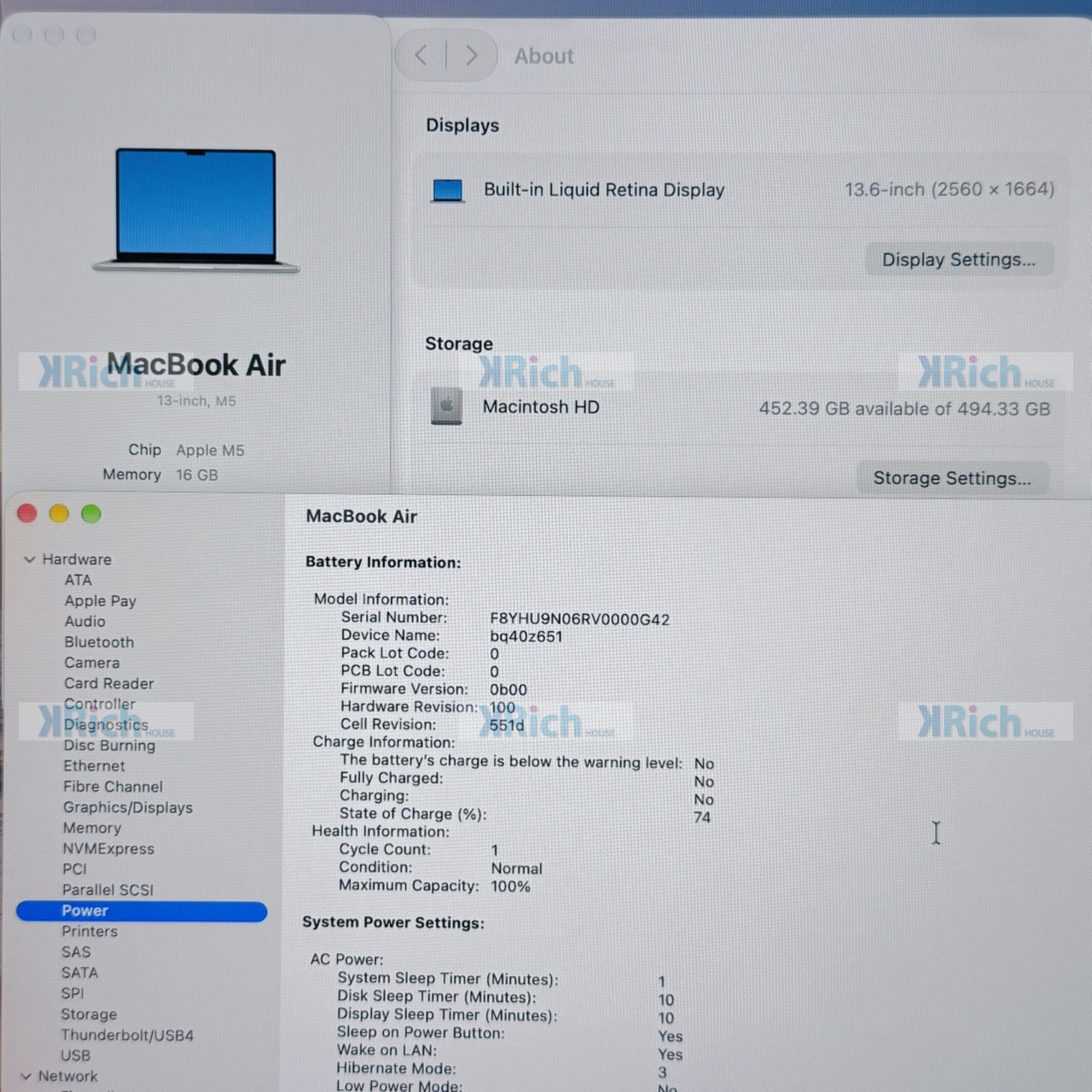 MacBook Air 13-inch (2026) M5 10-Core CPU 8-Core GPU 16GB 512GB Used AppleCare+ 1-09-2029 - Image 9