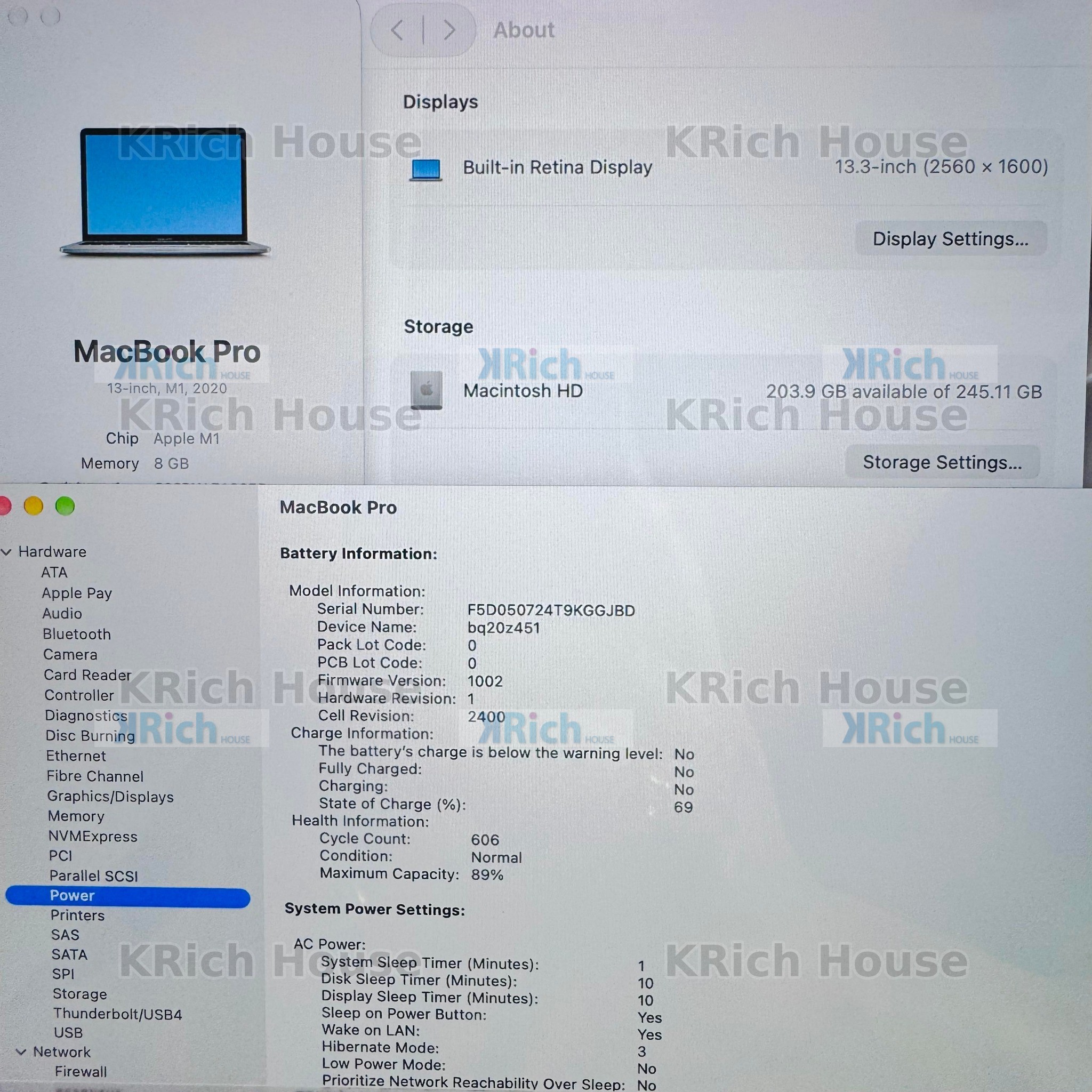 MacBook Pro 13-inch M1 CPU 8-Core / GPU 8-Core 8GB 256GB 2020 Used As-Is 1-Month Warranty - Image 10
